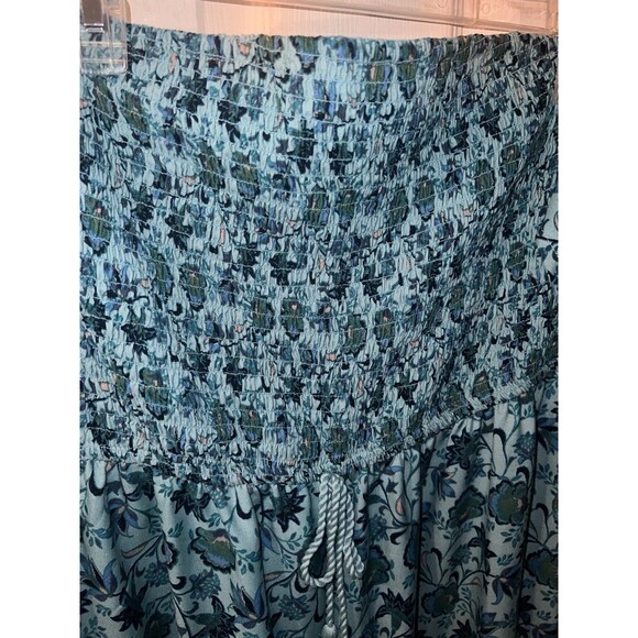 Bog collective Jumpsuit Womens Large floral Ruffle flare Hem Off Shoulder Sleeve - Picture 3 of 11